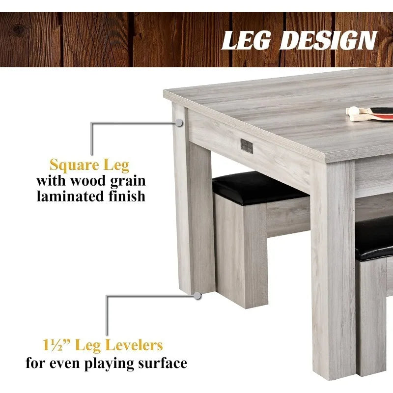 7Ft 3-In-1 Pool Table With Dining Top