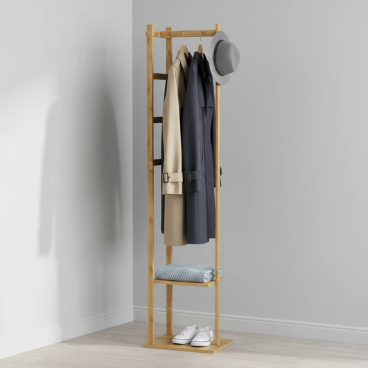 Bamboo Coat Rack Clothes Rack