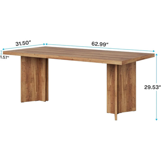 63-Inch Farmhouse Rectangular Dining Table