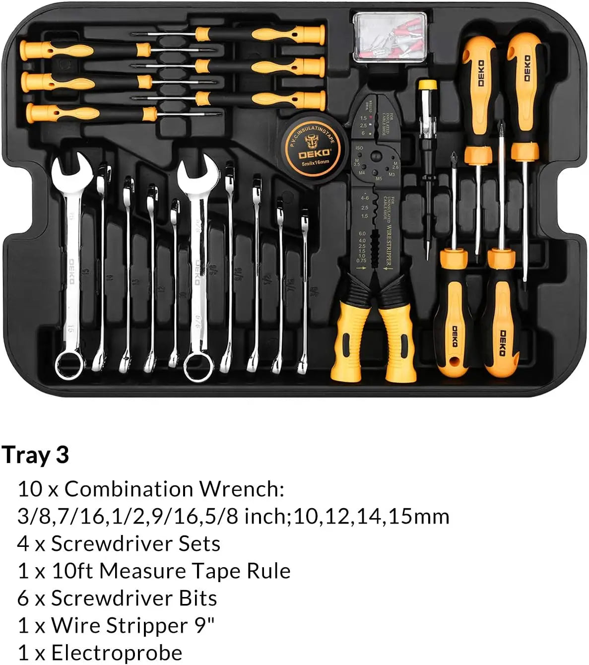 258-Piece Tool Kit with Rolling Toolbox