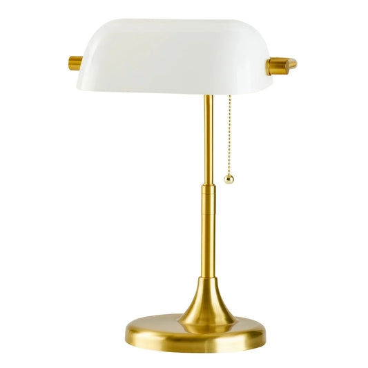 19" Gold/White Modern Desk Lamp