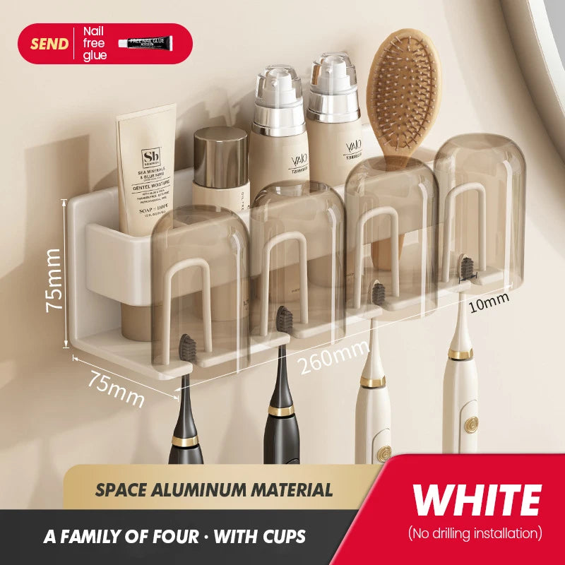 Electric Toothbrush Storage Rack Cup Storage Set