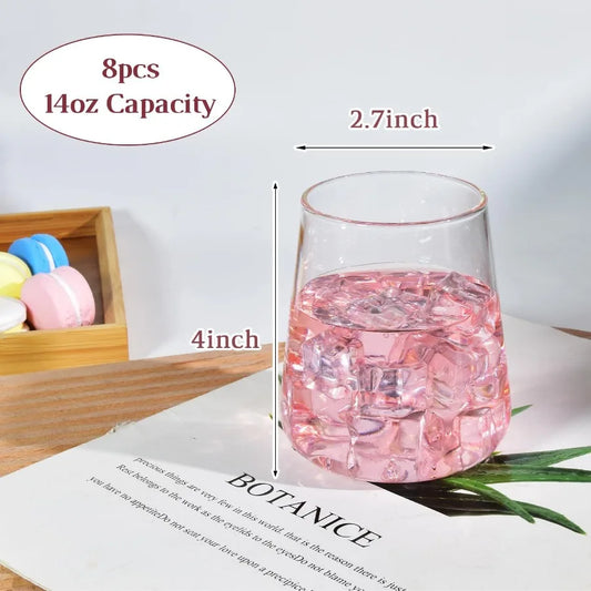 Set Of Eight 14oz Highball Glasses Elegant