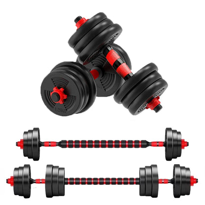 Adjustable 5–44Lb Dumbbell-Barbell Set Anti-Slip Grip