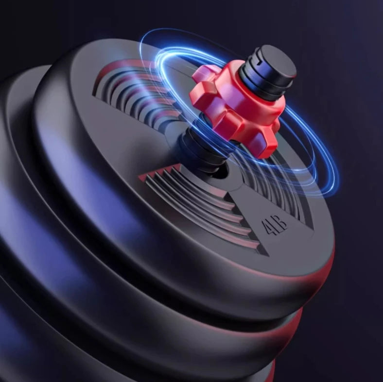 Adjustable 5–44Lb Dumbbell-Barbell Set Anti-Slip Grip