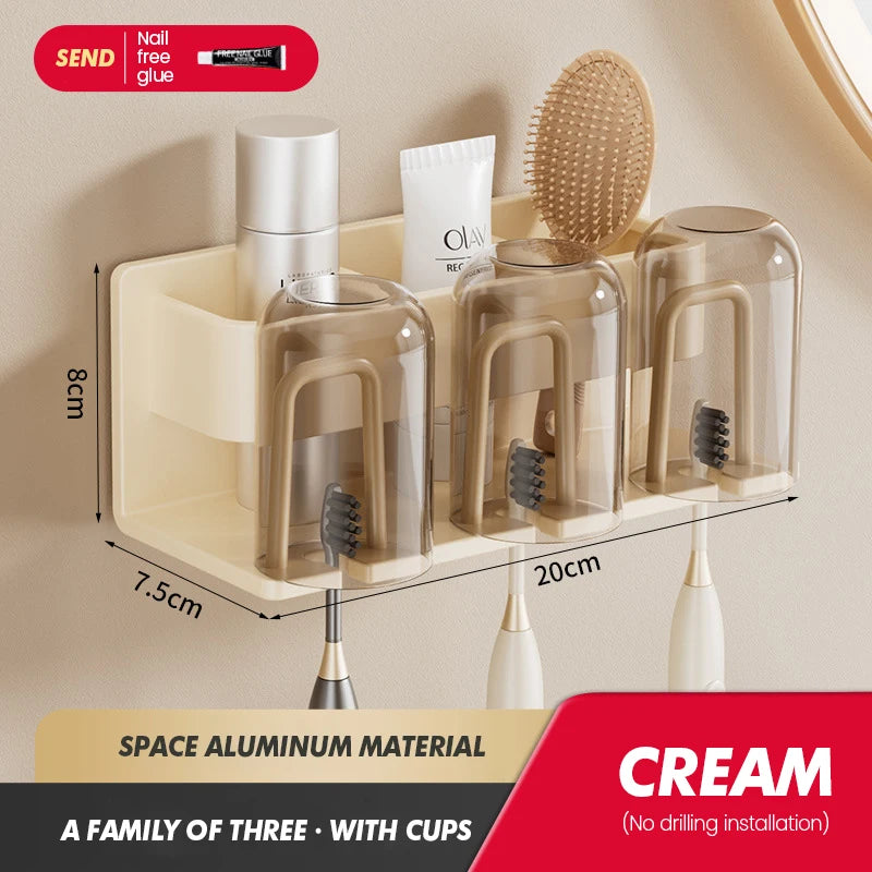 Electric Toothbrush Storage Rack Cup Storage Set