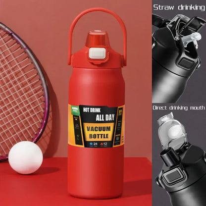 26oz Stainless Steel Vacuum Thermos Bottle with Straw