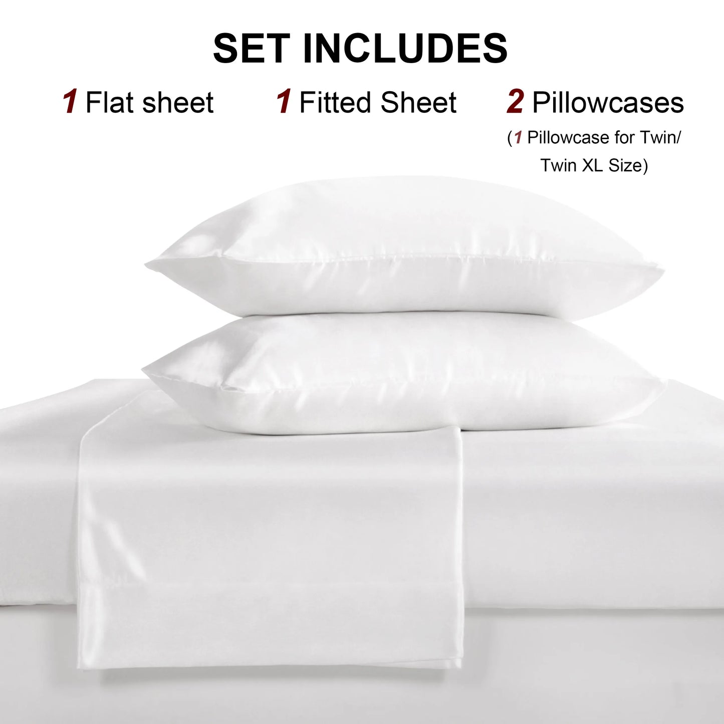 Silky Satin Cooling Soft Bed Sheet Set