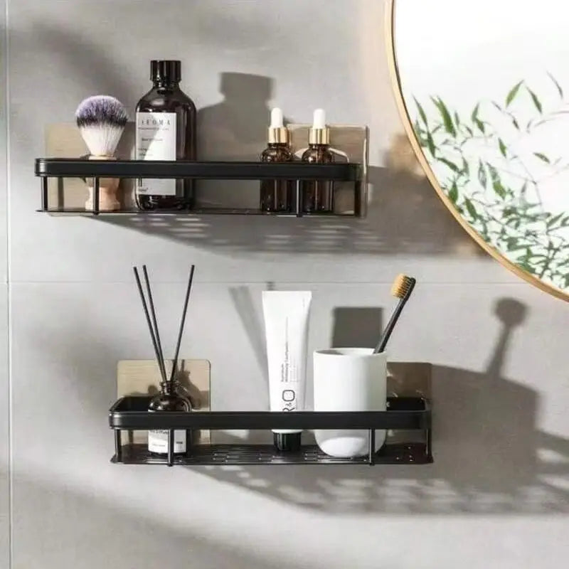 Powerful No-Drill Stainless Steel Bathroom Shelf