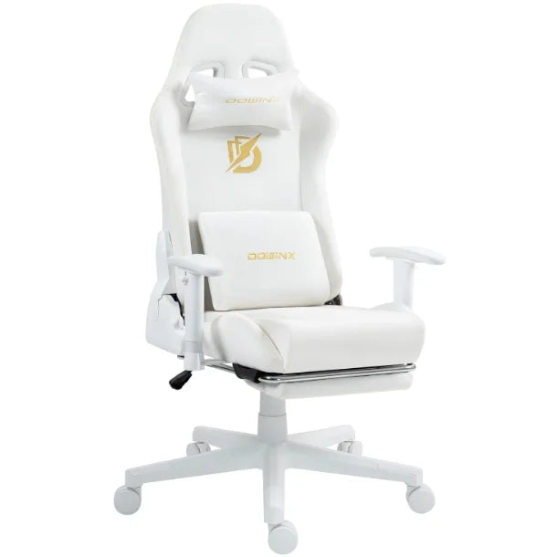 Gaming Chair With Massage Lumbar Footrest