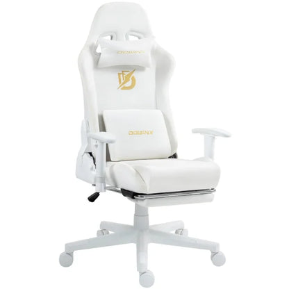 Gaming Chair With Massage Lumbar Footrest
