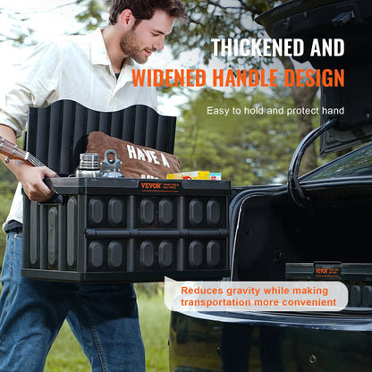 Collapsible Stackable Storage Bins With Folding Lids.