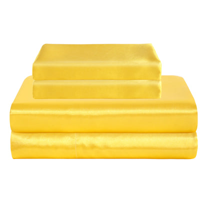 Silky Satin Cooling Soft Bed Sheet Set