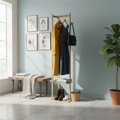 Bamboo Coat Rack Clothes Rack