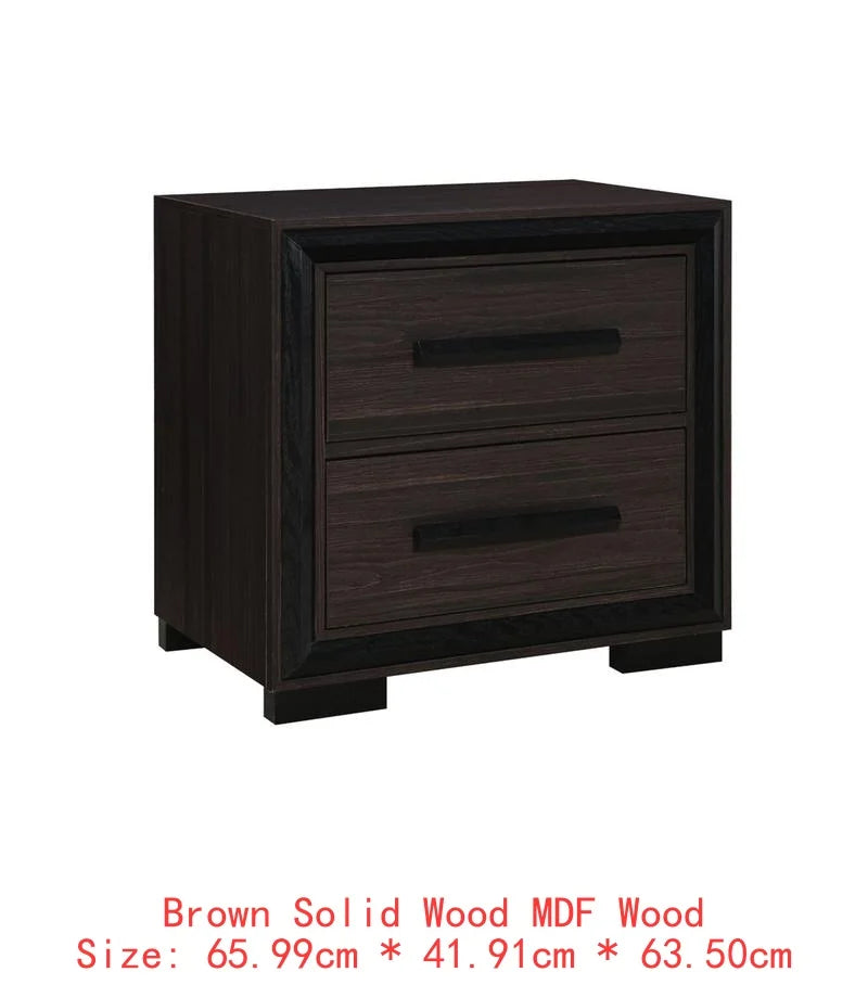 5PC King Bedroom Set Grey & Black