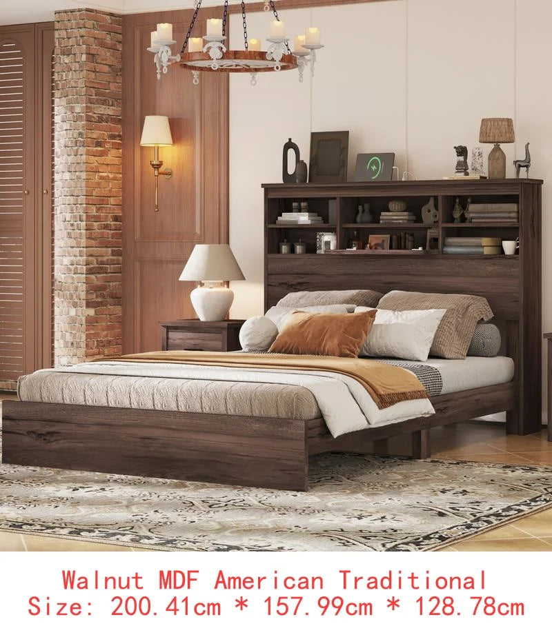 Vintage Queen Bedroom Set With Bed Nightstands Dresser