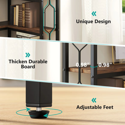 7‑Tier Corner Bookshelf Industrial Shelf