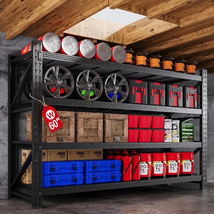 Heavy-Duty Metal Shelving Unit With 5000lbs