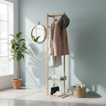 Bamboo Coat Rack Clothes Rack