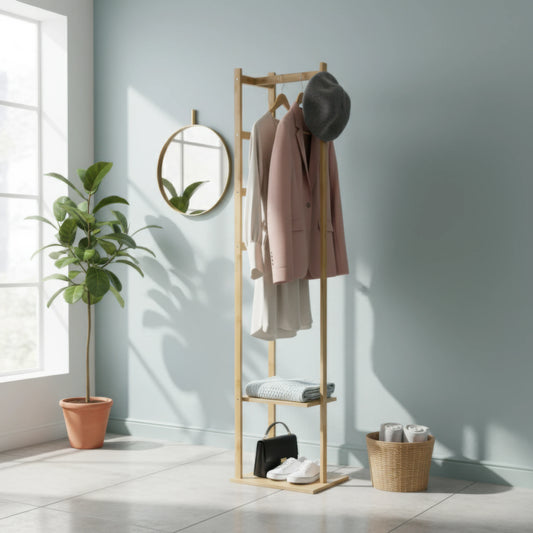 Bamboo Coat Rack Clothes Rack