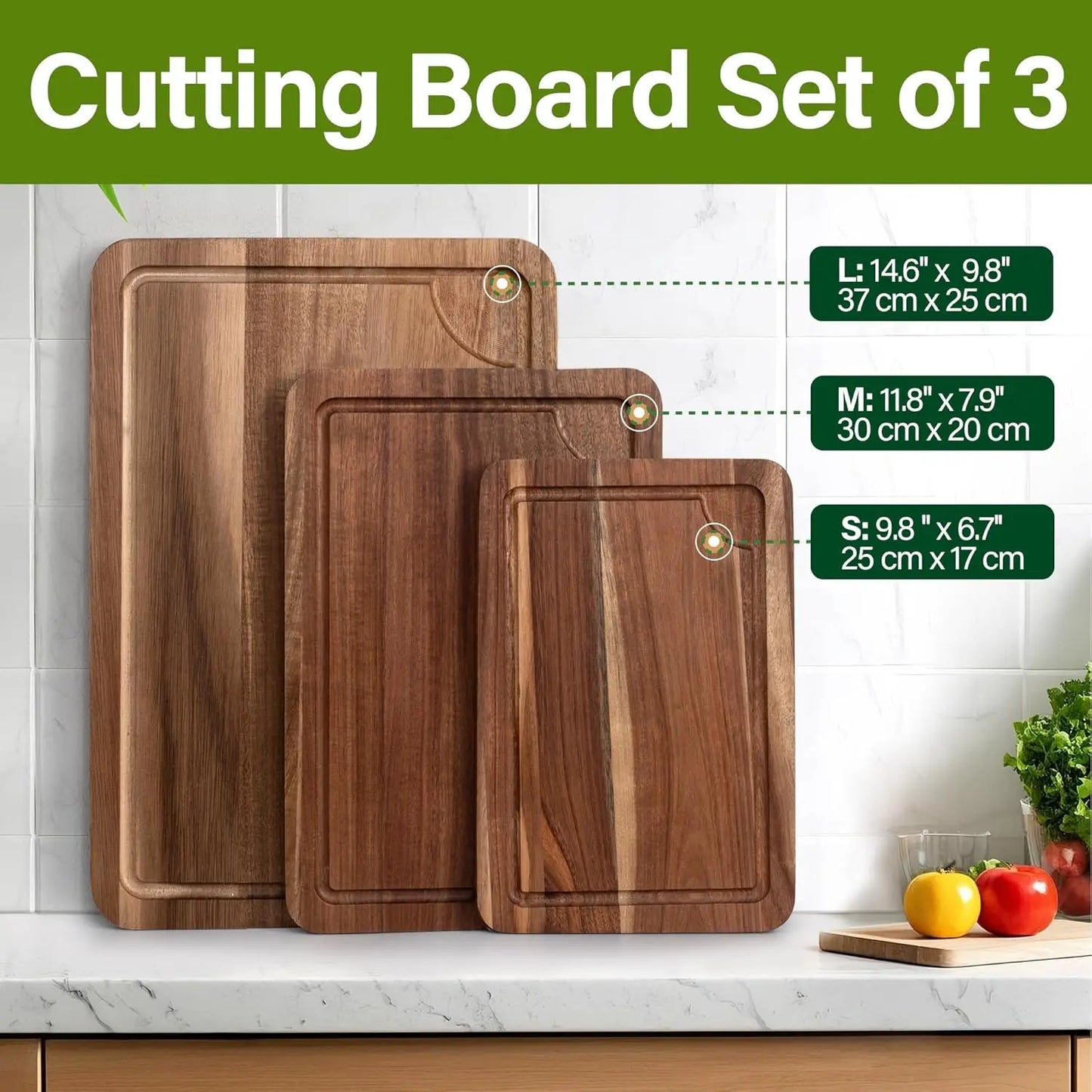 Wood Cutting Boards for Kitchen