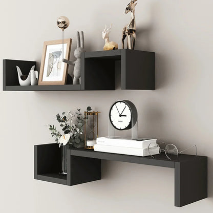 2‑Piece Floating Wall Shelf With Strong Support