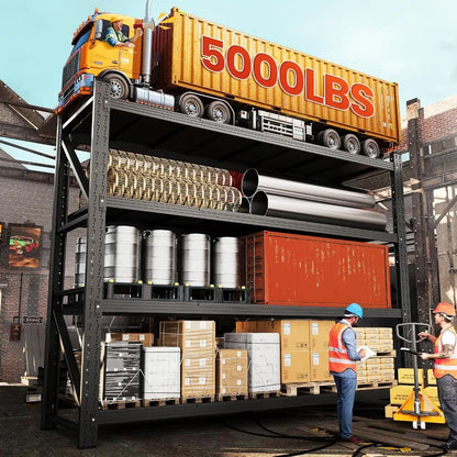 Heavy-Duty Metal Shelving Unit With 5000lbs
