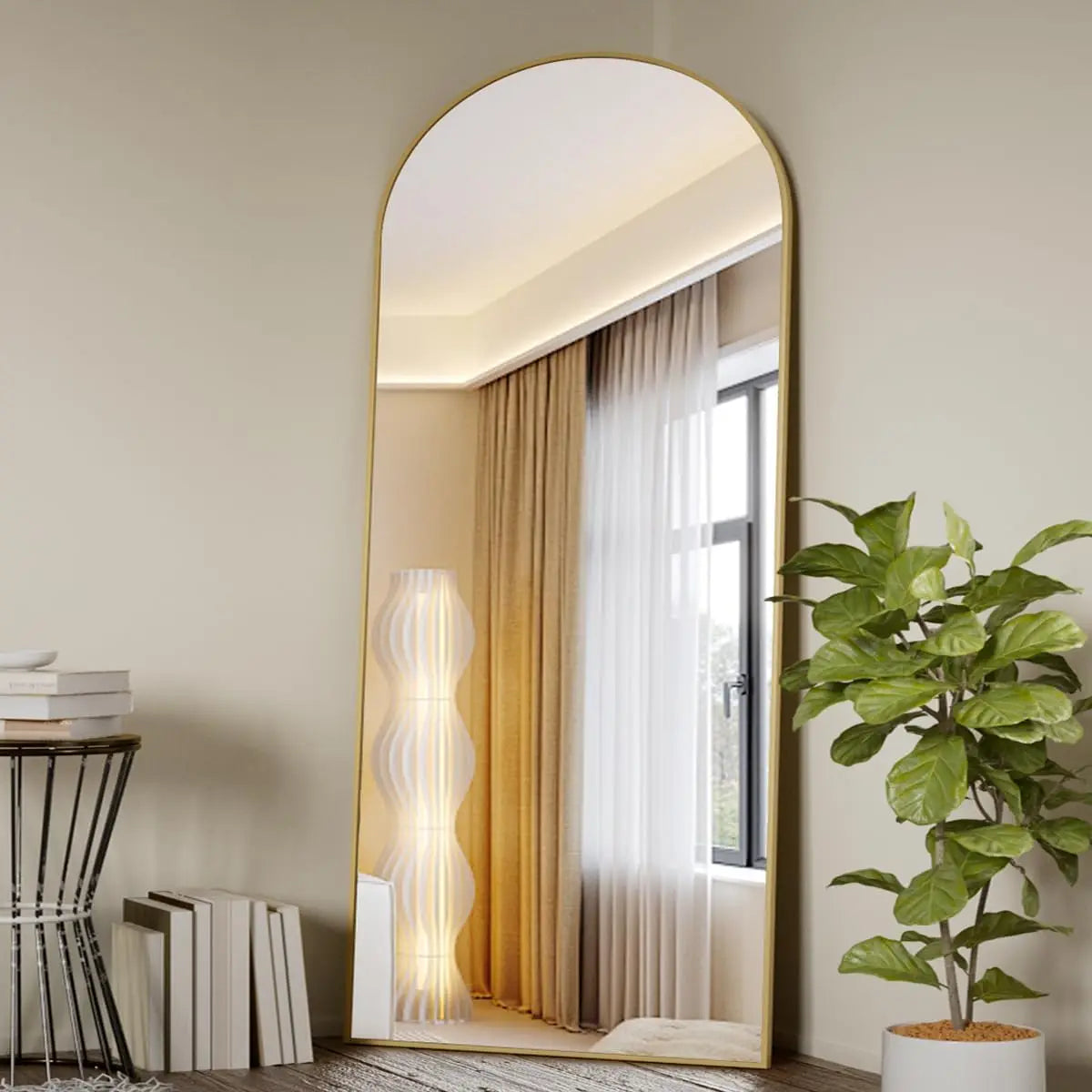 Full Body Floor Mirror with Bracket