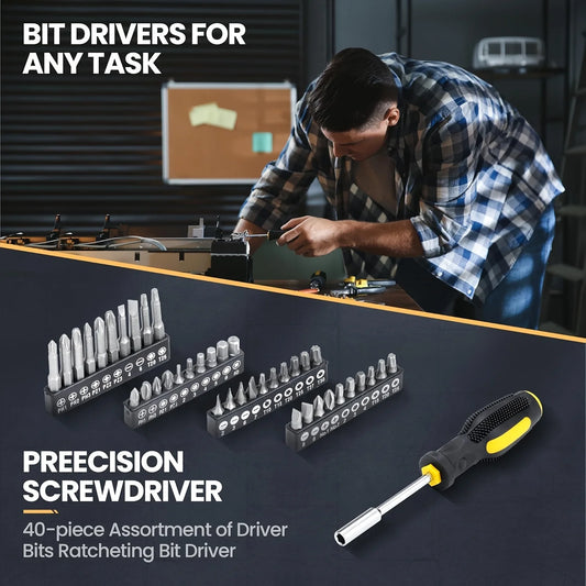 108-Piece Multi-Purpose Tool Set with Storage Box