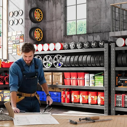 Heavy-Duty Metal Shelving Unit With 5000lbs