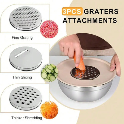 Mixing bowl set with sealed lid