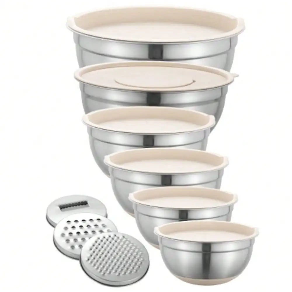 Mixing bowl set with sealed lid