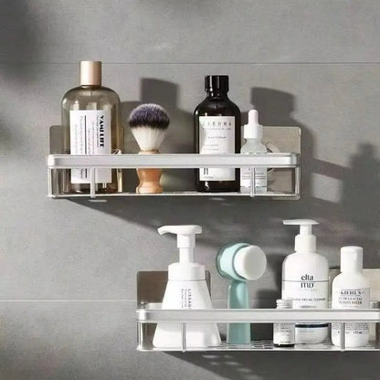 Powerful No-Drill Stainless Steel Bathroom Shelf