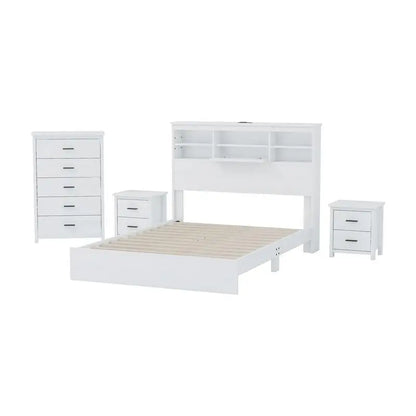 Vintage Queen Bedroom Set With Bed Nightstands Dresser