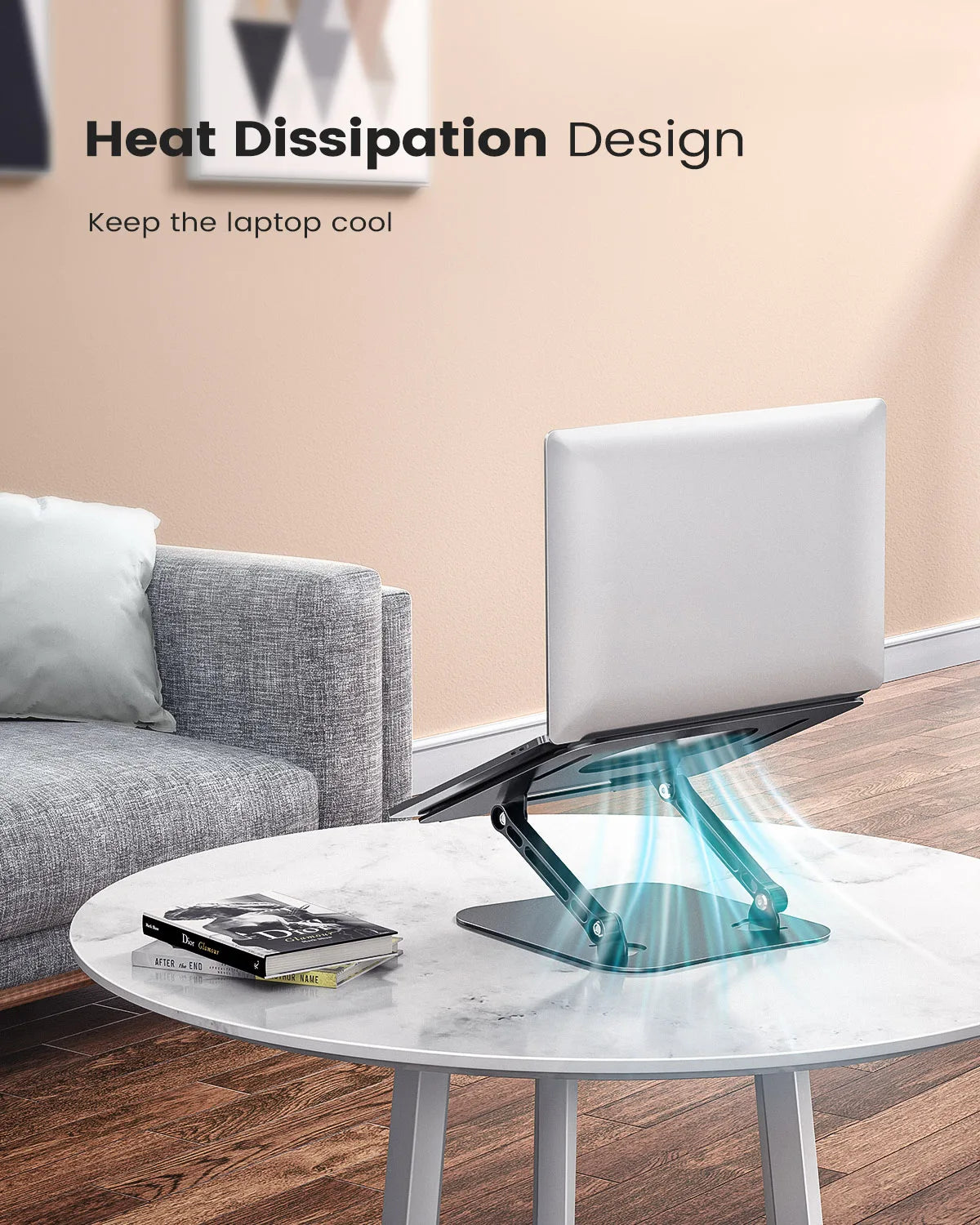 Portable 11‑16‑Inch Adjustable Aluminum Laptop Stand