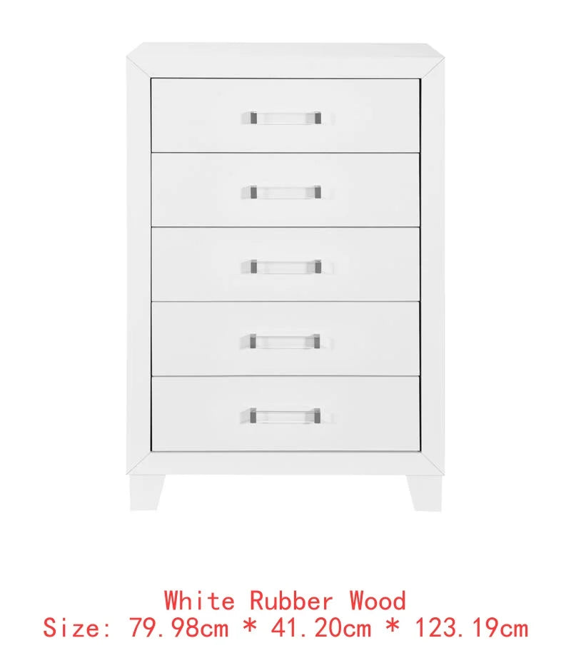 White Full Bedroom Set With LED Lighting