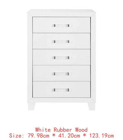 White Full Bedroom Set With LED Lighting