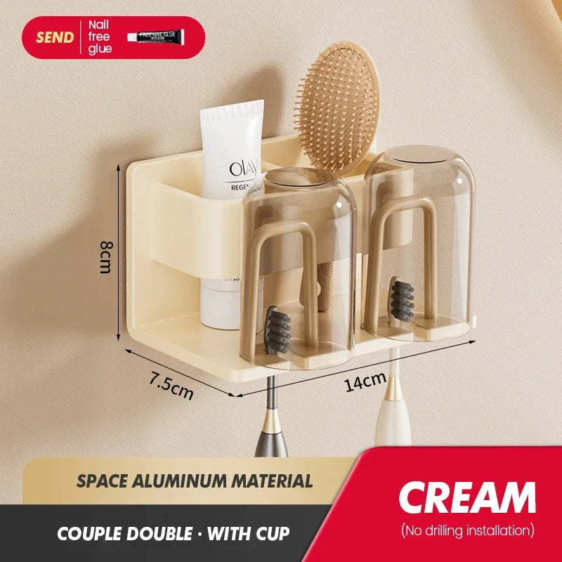 Electric Toothbrush Storage Rack Cup Storage Set