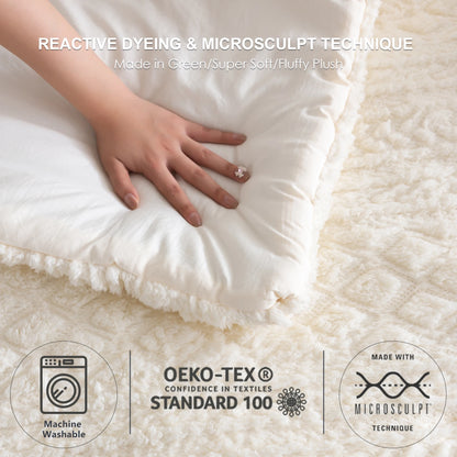 Plush Fleece Sherpa Cotton Bed Comforter Set