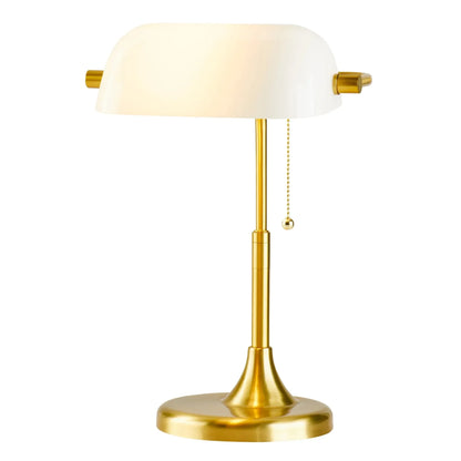 19" Gold/White Modern Desk Lamp