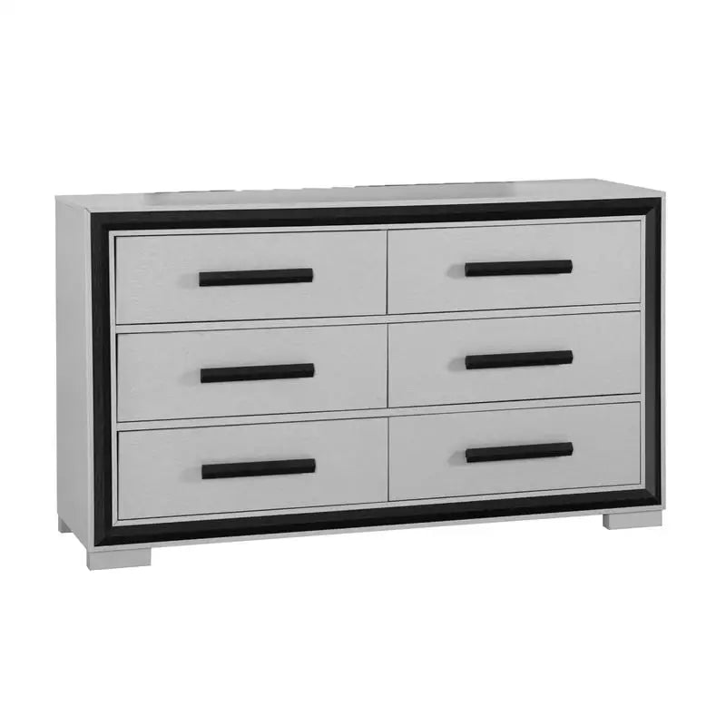 5PC King Bedroom Set Grey & Black