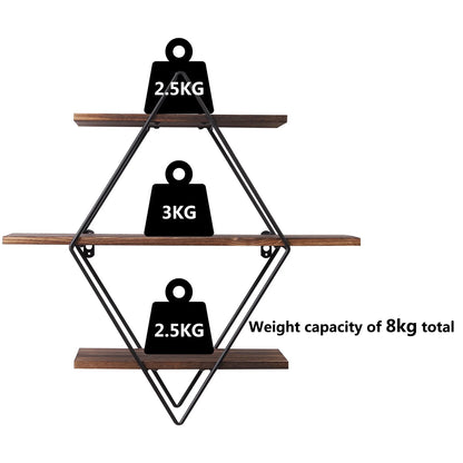 Wall Mounted Wooden Floating Shelf