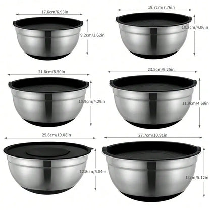 Mixing bowl set with sealed lid