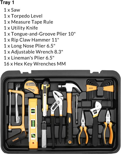 258-Piece Tool Kit with Rolling Toolbox