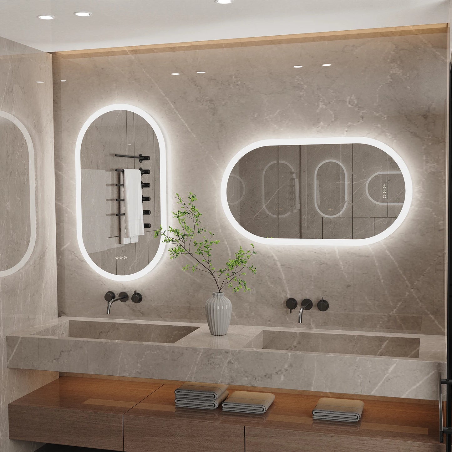 LUVODI LED Backlit Bathroom Vanity Mirror
