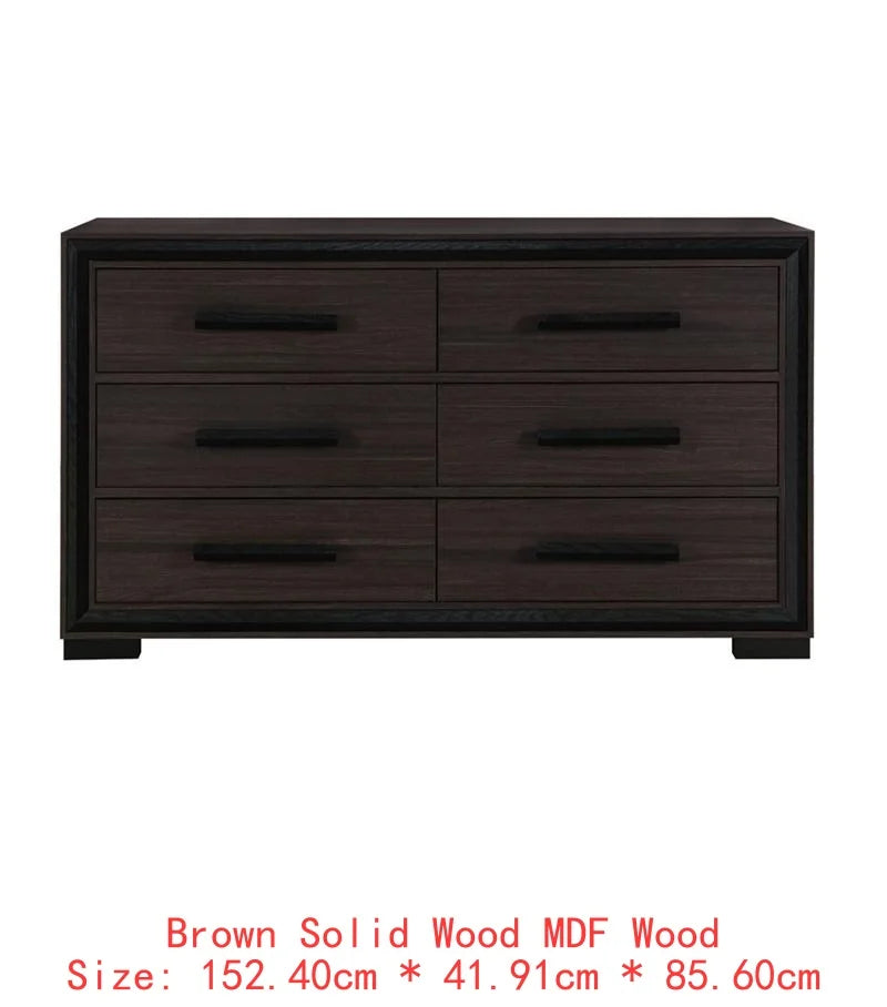 5PC King Bedroom Set Grey & Black