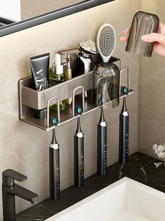 Electric Toothbrush Storage Rack Cup Storage Set