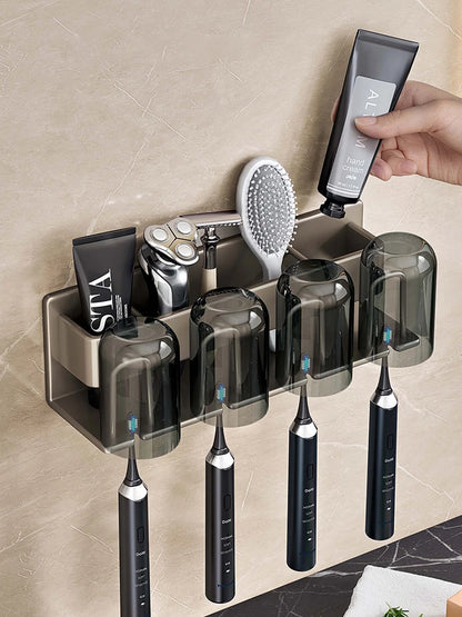 Electric Toothbrush Storage Rack Cup Storage Set