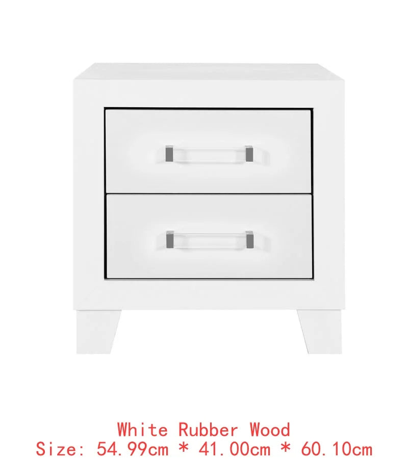 White Full Bedroom Set With LED Lighting