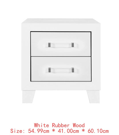 White Full Bedroom Set With LED Lighting